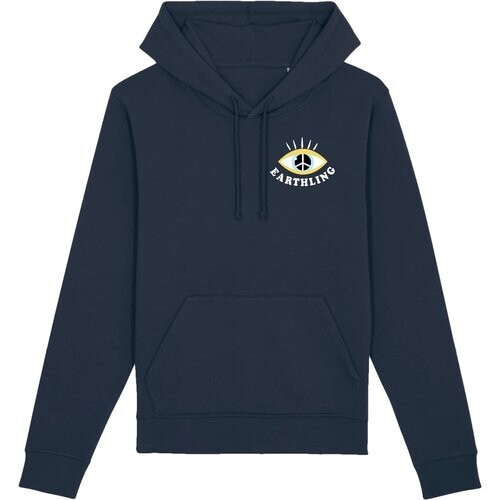 Oat Milk Club dames vegan Earthling - Biologisch Katoen Hoodie Navy Tweedehands