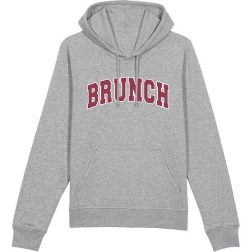 Oat Milk Club dames vegan Hoodie Brunch Grijs Tweedehands