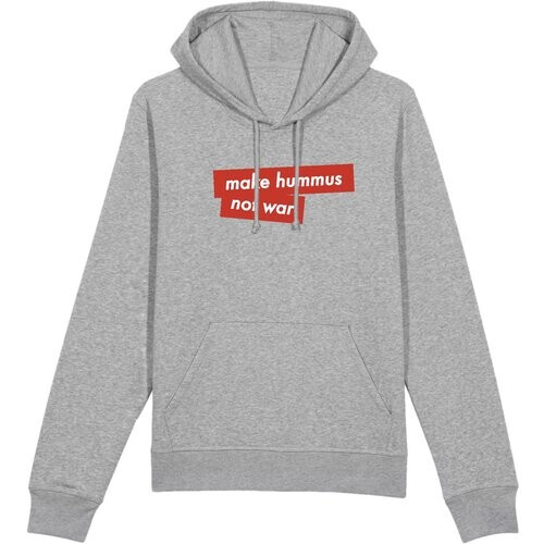 Oat Milk Club dames vegan Make Hummus Not War - Hoodie Grijs Tweedehands