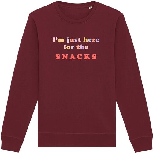 Oat Milk Club dames vegan Sweatshirt Just Here For The Snacks Bordeaux Tweedehands