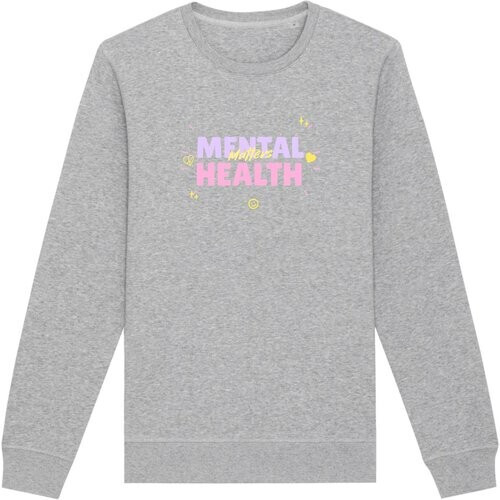 Oat Milk Club dames vegan Sweatshirt Mental Health Matters Grijs Tweedehands