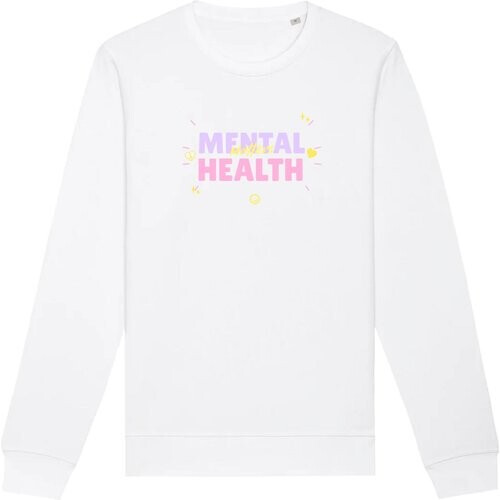 Oat Milk Club dames vegan Sweatshirt Mental Health Matters Wit Tweedehands