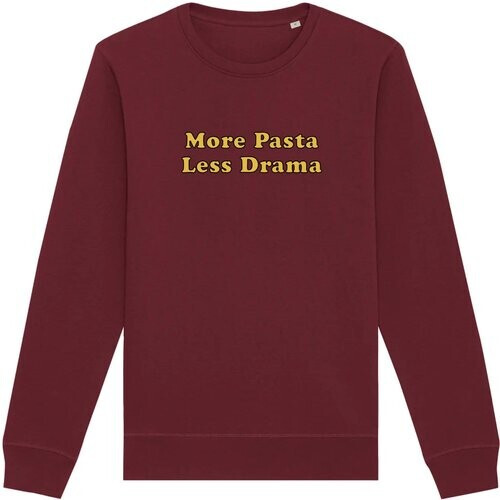 Oat Milk Club dames vegan Sweatshirt More Pasta Less Drama Bordeaux Tweedehands