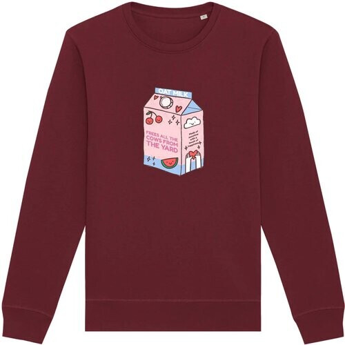 Oat Milk Club dames vegan Sweatshirt My Oat Frees All The Cows Bordeaux Tweedehands