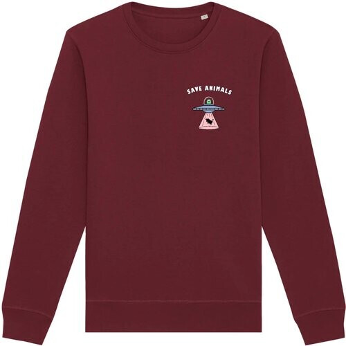 Oat Milk Club dames vegan Sweatshirt Save Animals Bordeaux Tweedehands