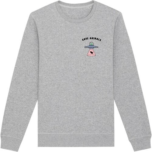 Oat Milk Club dames vegan Sweatshirt Save Animals Grijs Tweedehands