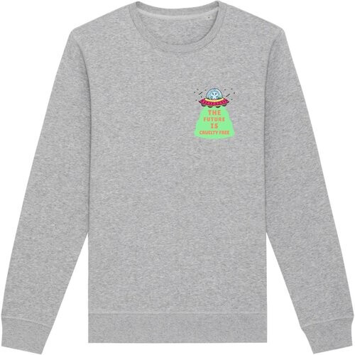 Oat Milk Club dames vegan Sweatshirt The Future Is Cruelty Free Grijs Tweedehands