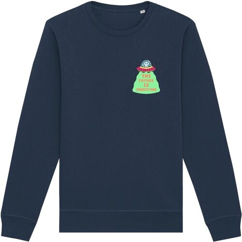 Oat Milk Club dames vegan Sweatshirt The Future Is Cruelty Free Navy Tweedehands