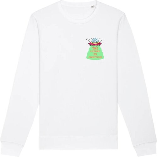 Oat Milk Club dames vegan Sweatshirt The Future Is Cruelty Free Wit Tweedehands