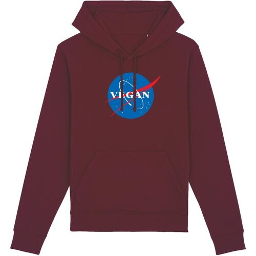 Oat Milk Club dames vegan Vegan Nasa - Biologisch Katoen Hoodie Bordeaux Tweedehands