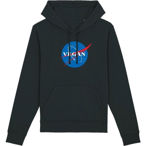 Oat Milk Club dames vegan Vegan Nasa - Biologisch Katoen Hoodie Zwart Tweedehands