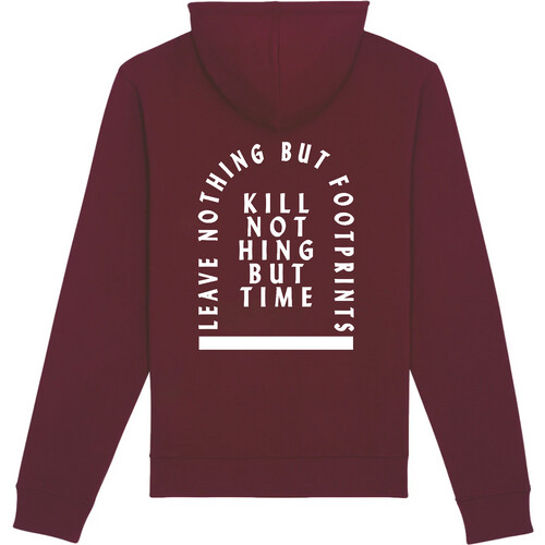 Oat Milk Club mannen vegan Hoodie Kill Nothing But Time Bordeaux Tweedehands