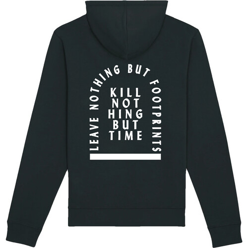 Oat Milk Club mannen vegan Hoodie Kill Nothing But Time Zwart Tweedehands