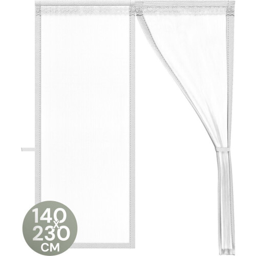 O'DADDY® Deurgordijn Deluxe FIBER - Magnetisch Vliegengordijn - Zelfsluitend - Wit - 140x230 cm