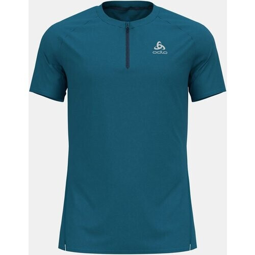 Odlo 1/2 Zip Axalp Trail Hardloopshirt Middenblauw Tweedehands