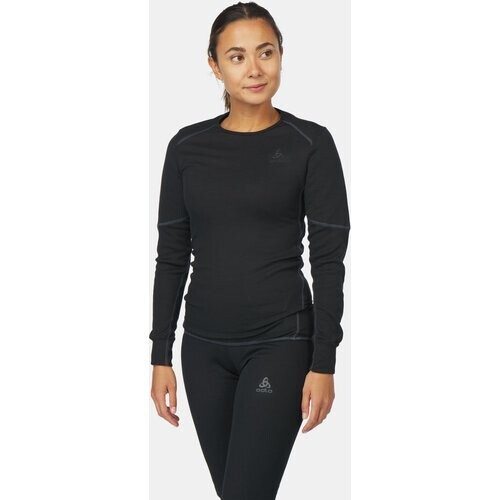 Odlo Bl Top Crew Neck L/S Active X-Warm Eco Dames Zwart/Donkergrijs Tweedehands
