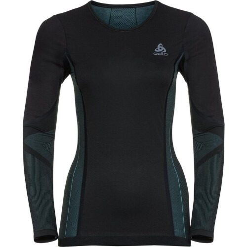 ODLO Performance - Fietsshirt - Lange mouw - Windshield - Dames - Zwart/Blauw Tweedehands