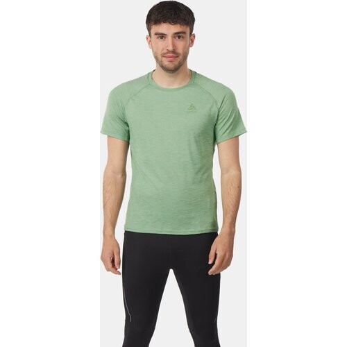 Odlo X-Alp Performance Wool 115 trail running T-shirt Middengroen Tweedehands