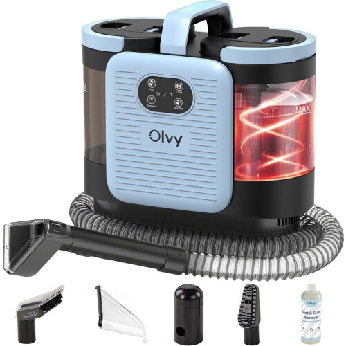 Olvy Tapijtreiniger PRO - Draagbare Stoomreiniger - 100°C Stoom - 1650W - Vlekkenreiniger (500 ml) Tweedehands