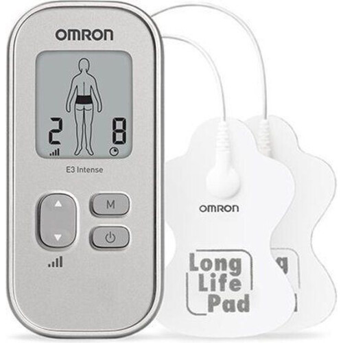 Omron E3 Intense - TENS Elektrodentherapie apparaat - Pijnverlichter - Zilver Tweedehands