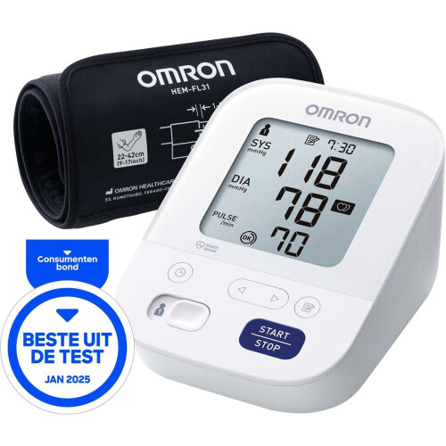 OMRON X3 Comfort - Bloeddrukmeter Bovenarm - Intelli Wrap-manchet 22-42 cm - Detectie onregelmatige hartslag