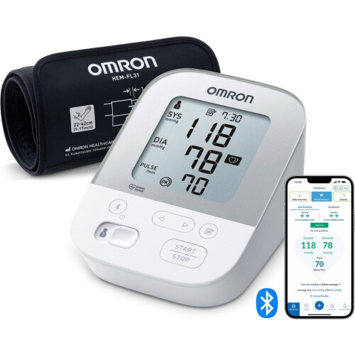 OMRON X4 Smart - Bloeddrukmeter Bovenarm - Bluetooth - Intelli Wrap Manchet (22-42 cm)