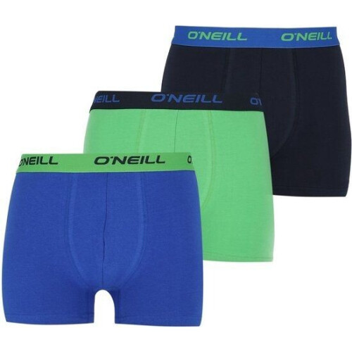 O'Neill Herenboxers 3-pack– Cloudy Blue, Black&Green– Maat S – Zacht, Ademend&Comfortabel