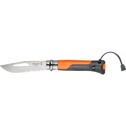 Opinel Nr. 8 Outdoor RVS Zakmes Oranje/Zwart Tweedehands