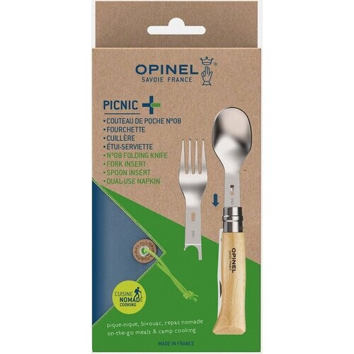 Opinel Picknic Plus Outdoor Cutlery Set 4-delig Reisbestek Geen Kleur Tweedehands