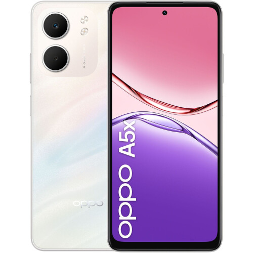 OPPO A5x - Smartphone - 6,67"LCD - 128GB - 4GB RAM - Waterbestendig - Laser White