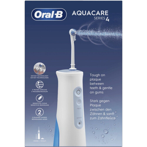 Oral-B AquaCare 4 - Oral Irrigator - Draadloos - Wit Blauw Tweedehands