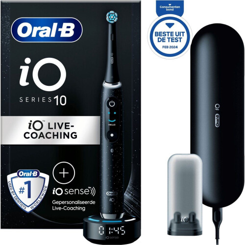 Oral-B iO 10 - Elektrische Tandenborstel - 100% meer tandplakverwijdering - Zwart