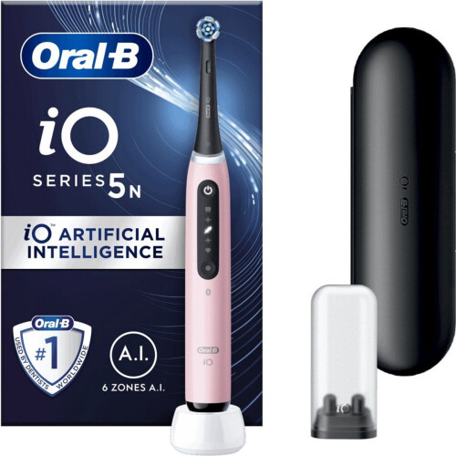 Oral-B iO 5N - Elektrische Tandenborstel - A.I. Poetsherkenning - Roze Tweedehands