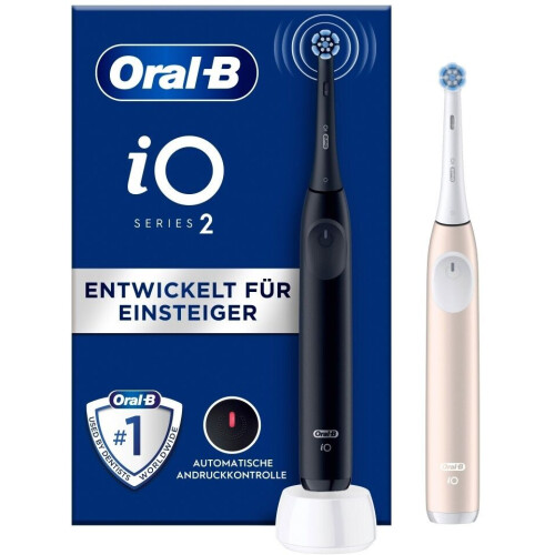 Oral-B iO Series 2 - Elektrische tandenborstel - 3 poetsstanden - Zwart&Roze