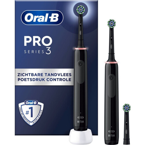 Oral-B Pro 3 3900 - Elektrische Tandenborstel - 3-in-1 Technologie - Duo 2 x Zwart