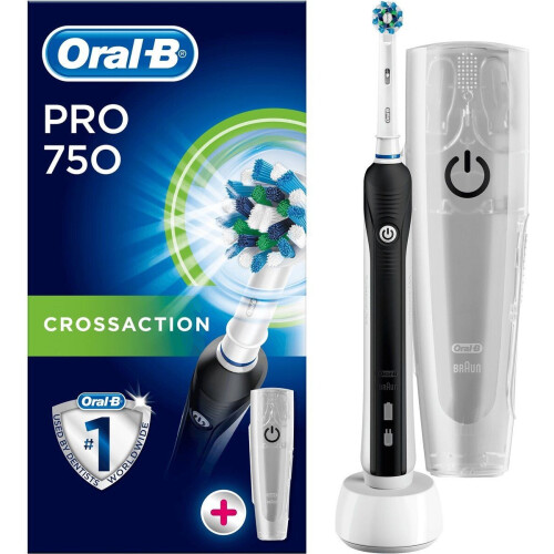 Oral-B PRO 750 - Elektrische Tandenborstel - Tot 100% meer tandplakverwijdering - Zwart