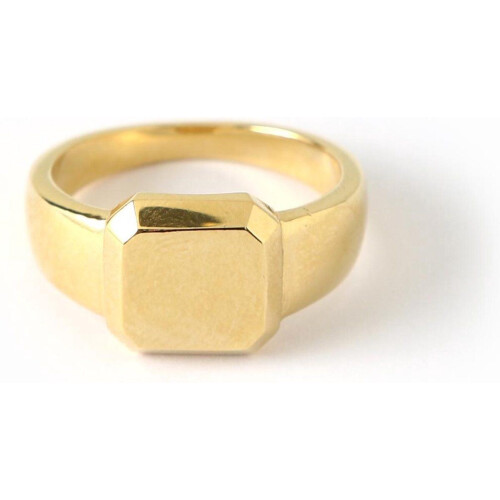 Orelia ORE25164SM - Zegelring - Afgeschuind vierkant 1cm - Goudkleurig Tweedehands