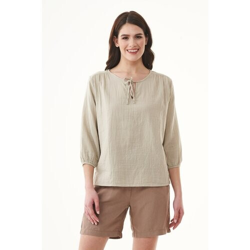 ORGANICATION dames vegan Blouse Tint Groen Tweedehands