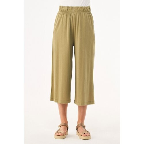 ORGANICATION dames vegan Broek 3/4 Lengte Olijf Tweedehands