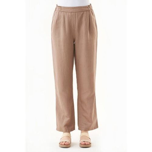 ORGANICATION dames vegan Broek Diep Taupe Bruin Tweedehands