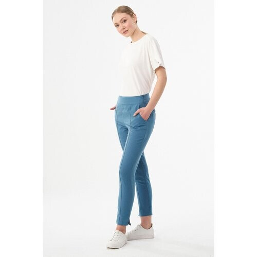 ORGANICATION dames vegan Broek Linnenmix Blauw Tweedehands