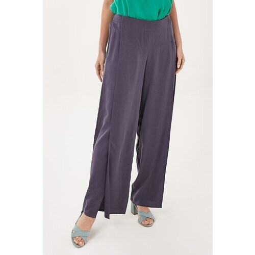 ORGANICATION dames vegan Broek Met Split Donkergrijs Tweedehands