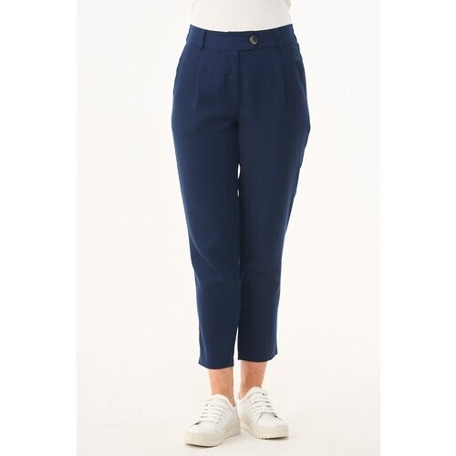ORGANICATION dames vegan Chino Broek Cropped Navy Tweedehands