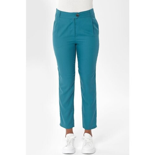 ORGANICATION dames vegan Chino Broek Cropped Petrolgroen Tweedehands