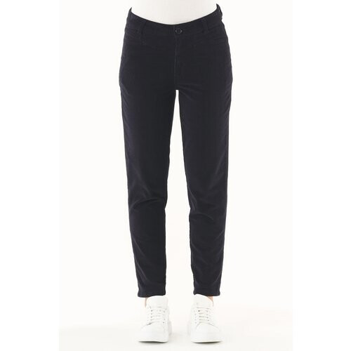 ORGANICATION dames vegan Corduroy Broek Bio-Katoen Dark Navy Tweedehands
