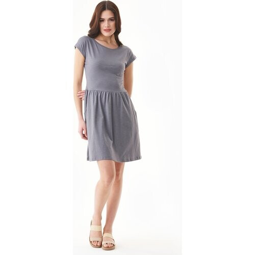 ORGANICATION dames vegan Jurk Jersey Slub Schaduwgrijs Tweedehands