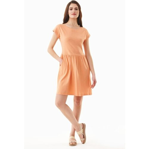 ORGANICATION dames vegan Jurk Jersey Slub Schelpkoraal Oranje Tweedehands