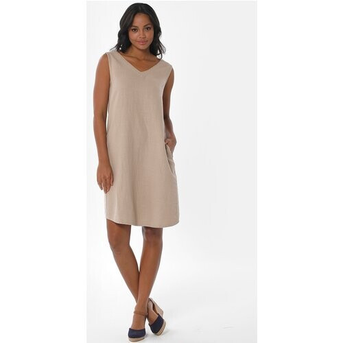 ORGANICATION dames vegan Jurk Mouwloos Beige Tweedehands