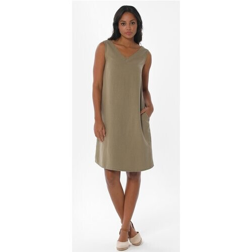 ORGANICATION dames vegan Jurk Mouwloos Olijfgroen Tweedehands