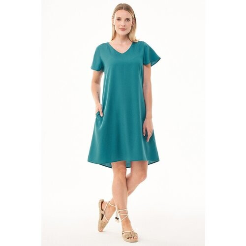 ORGANICATION dames vegan Jurk Petrolgroen Tweedehands